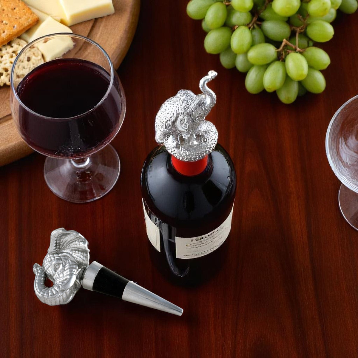 Arthur Court Elephant Elephant Bottle Stopper