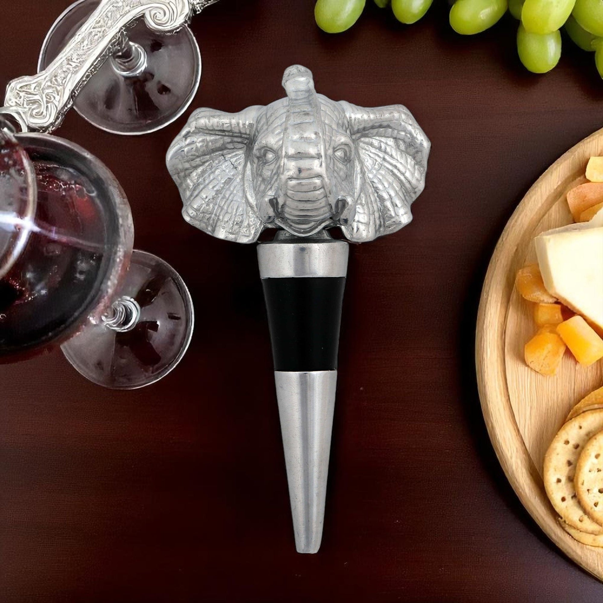 Arthur Court Elephant Elephant Bottle Stopper