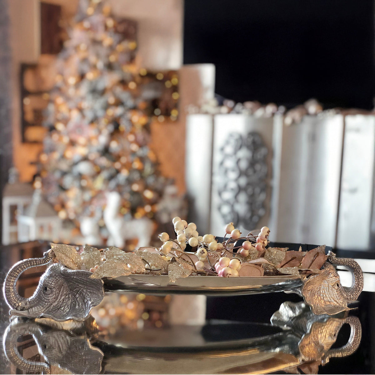 Arthur Court Elephant Elephant Centerpiece Tray