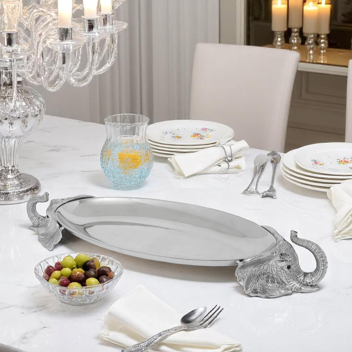 Arthur Court Elephant Elephant Centerpiece Tray