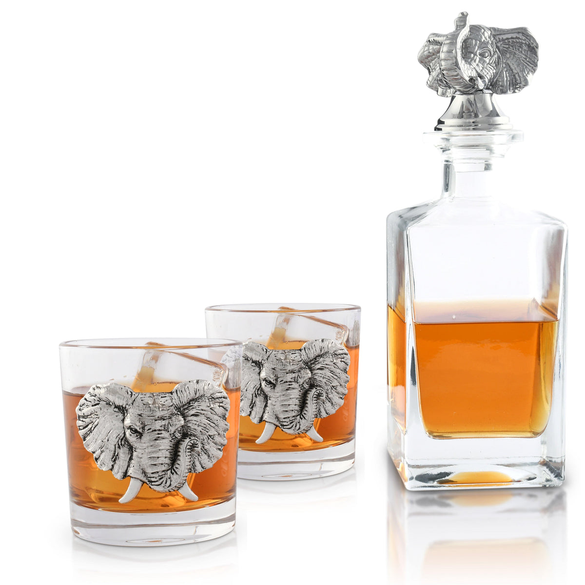 Arthur Court Elephant Elephant Decanter Set with Glasses