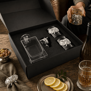 Arthur Court Elephant Elephant Decanter Set with Glasses