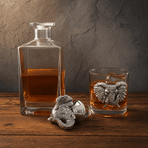 Arthur Court Elephant Elephant Decanter Set with Glasses