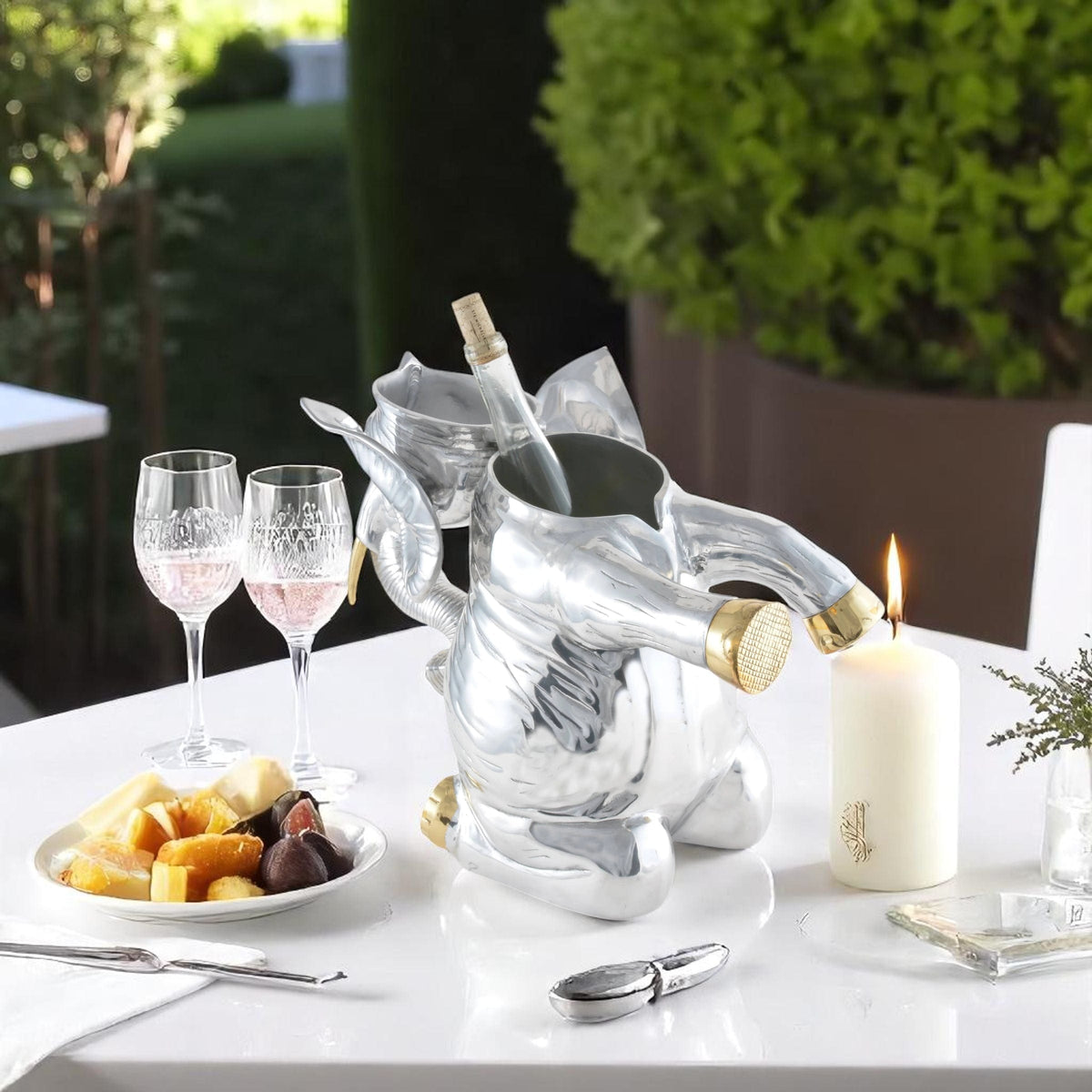 Arthur Court Elephant Elephant Ice/Wine Buckets