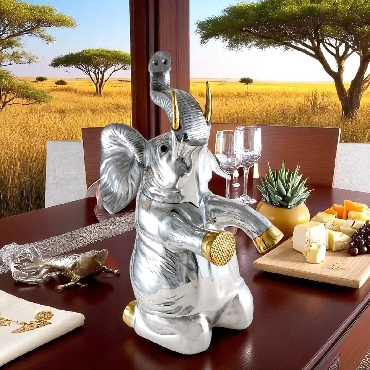 Arthur Court Elephant Elephant Ice/Wine Buckets