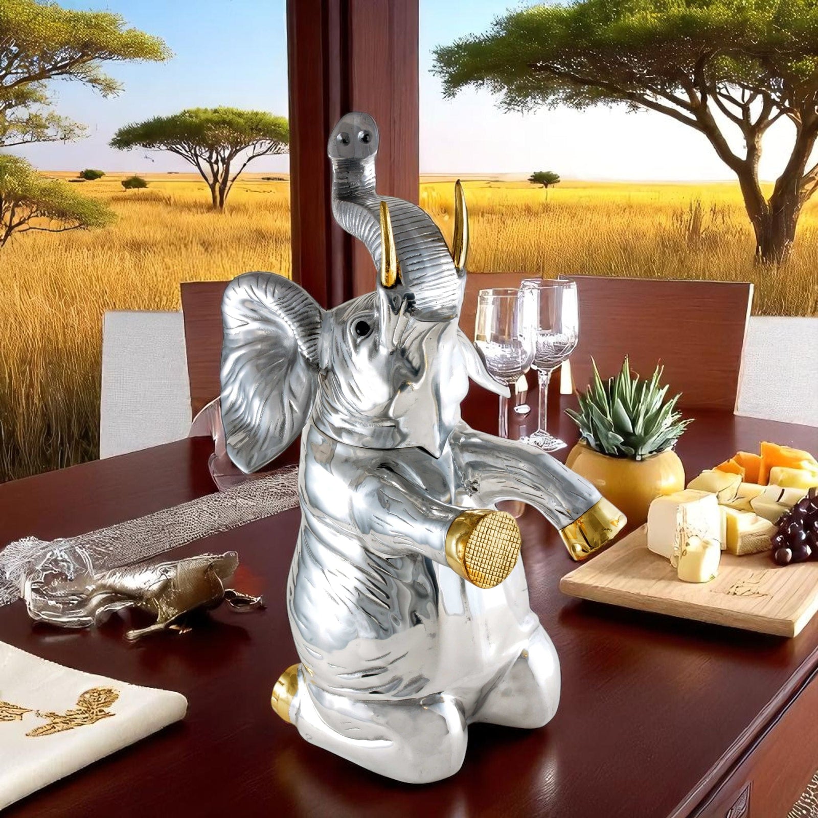 Arthur Court Elephant Elephant Ice/Wine Buckets