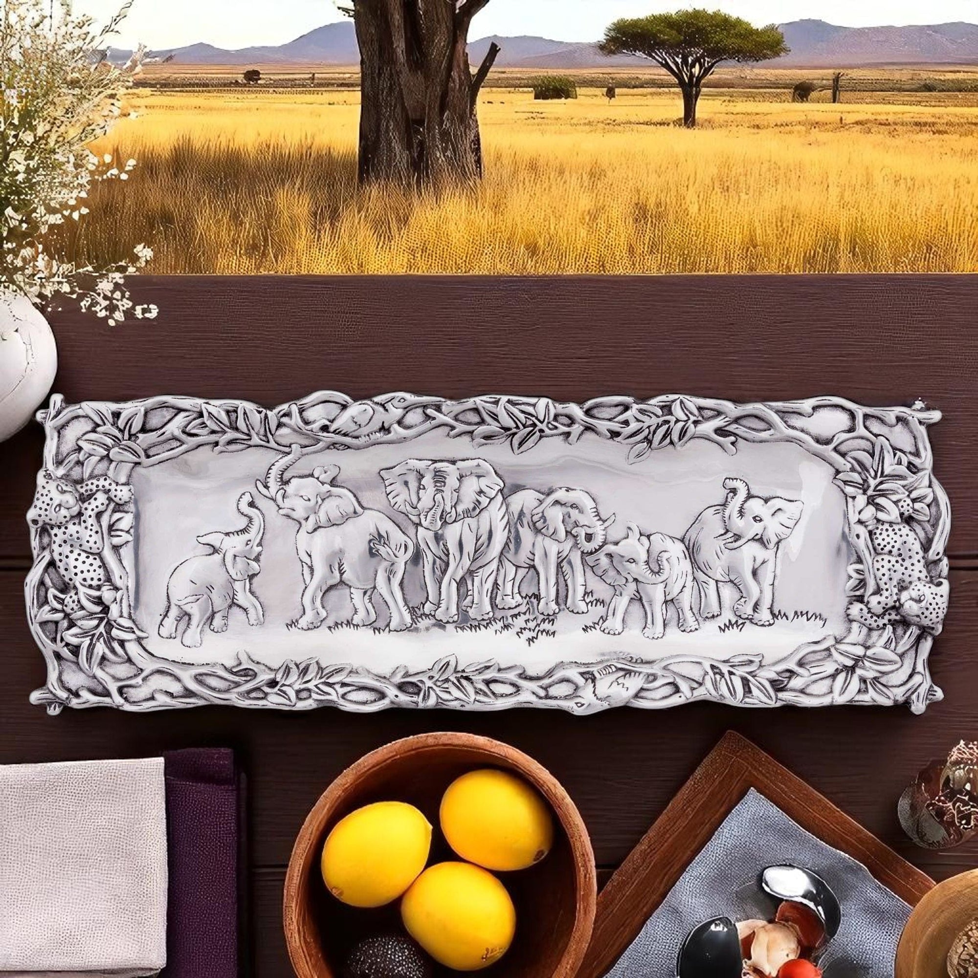 Arthur Court Elephant Elephant Oblong Tray