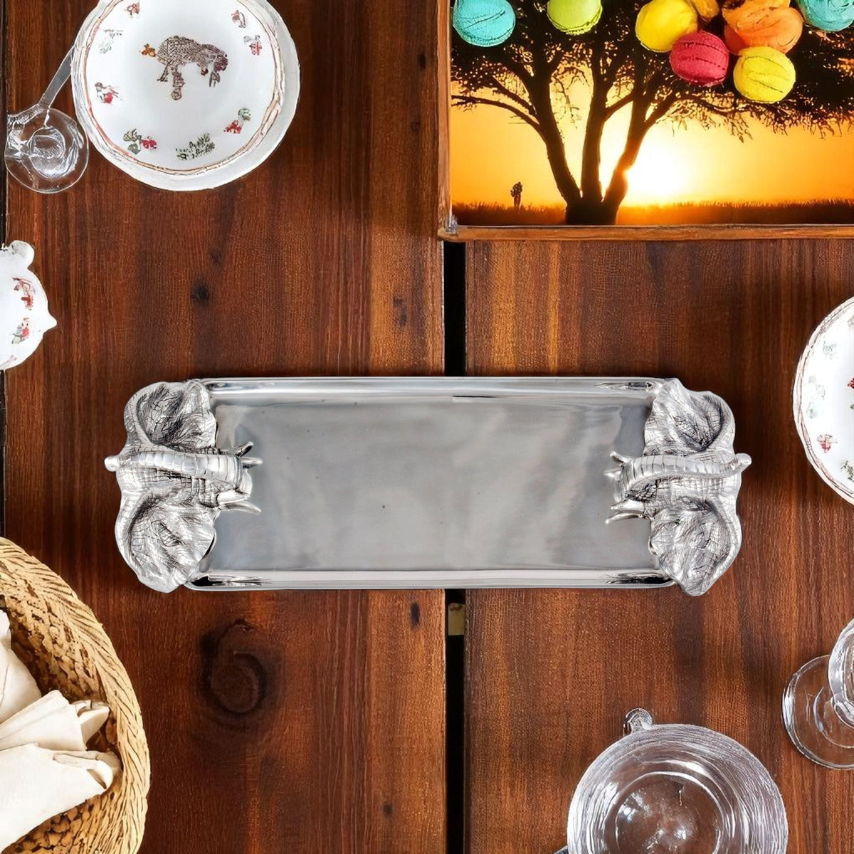 Arthur Court Elephant Elephant Oblong Tray