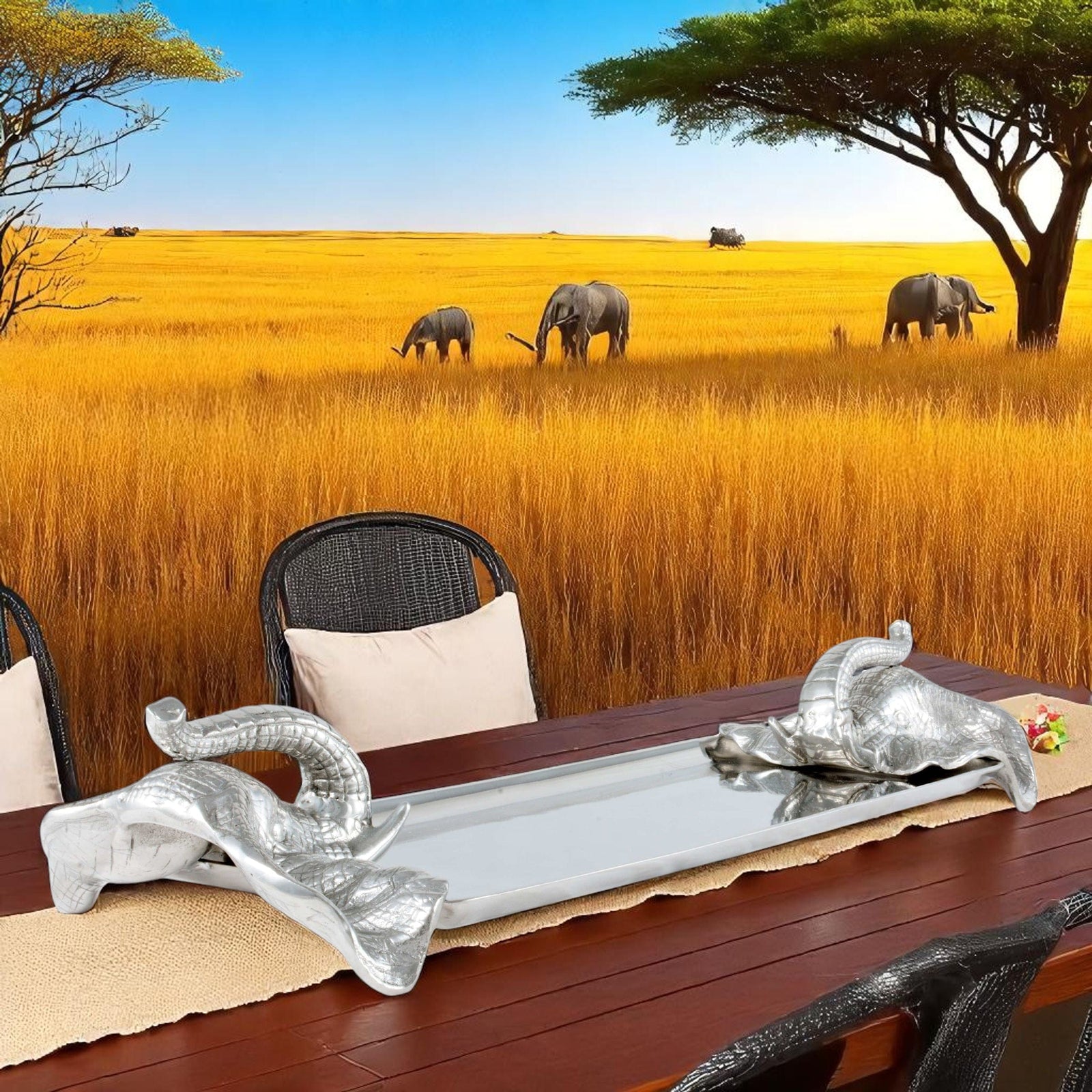 Arthur Court Elephant Elephant Oblong Tray