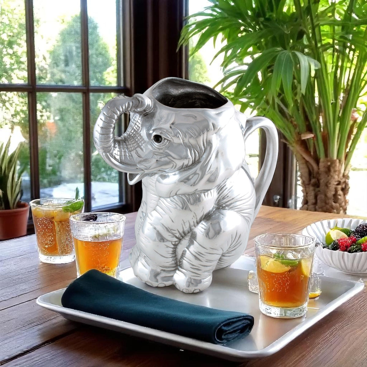 Arthur Court Elephant Elephant Pitcher