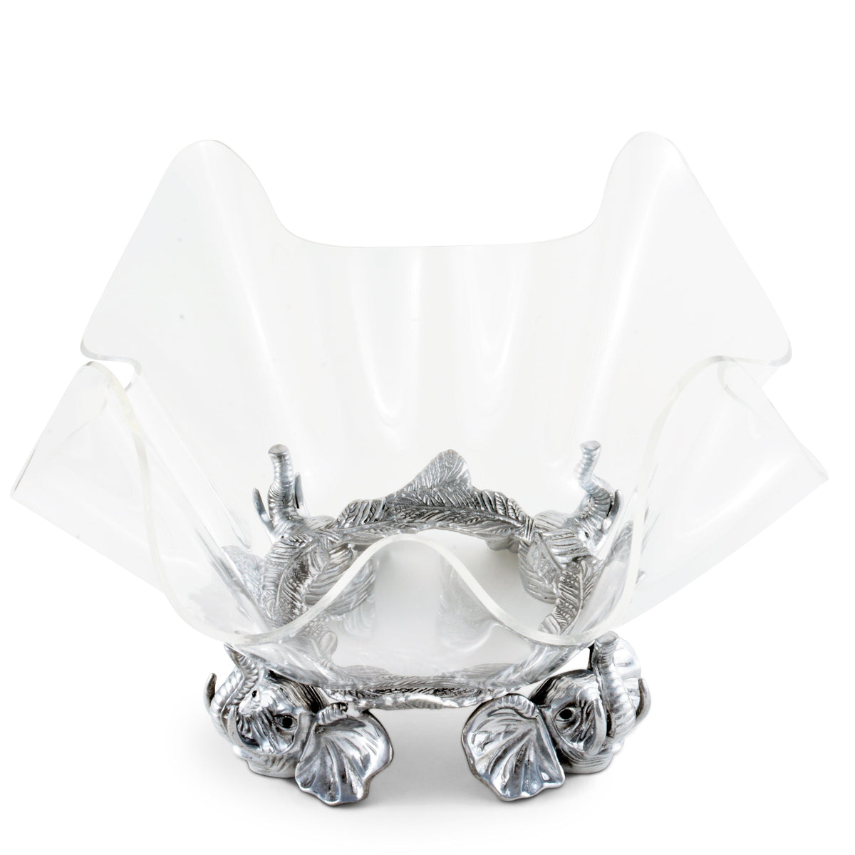 Arthur Court Elephant Elephant Stand Acrylic Bowl 14