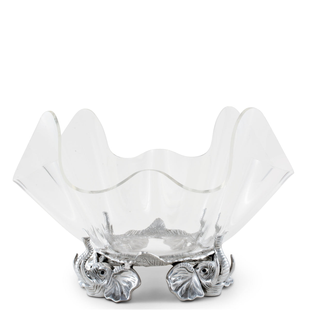 Arthur Court Elephant Elephant Stand Acrylic Bowl 14