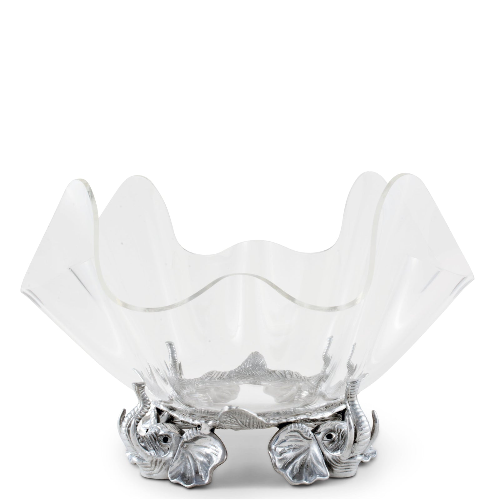 Arthur Court Elephant Elephant Stand Acrylic Bowl 14