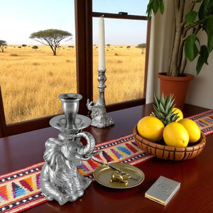 Arthur Court Elephant Elephant Taper Candle Holder