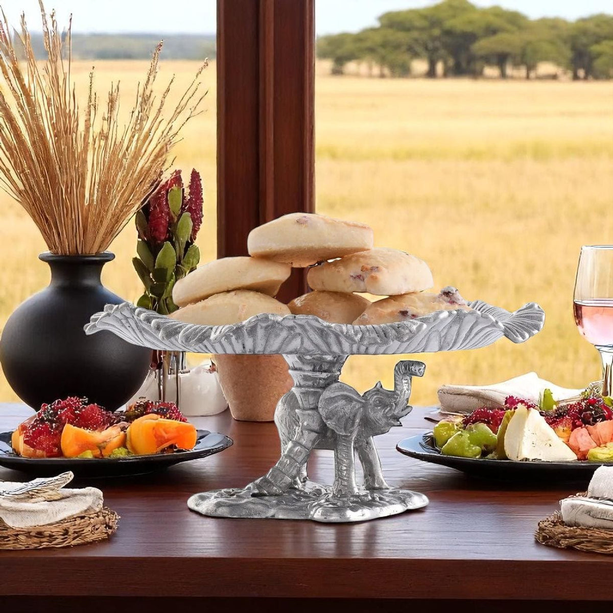 Arthur Court Elephant Elephant Treat / Cookie Stand