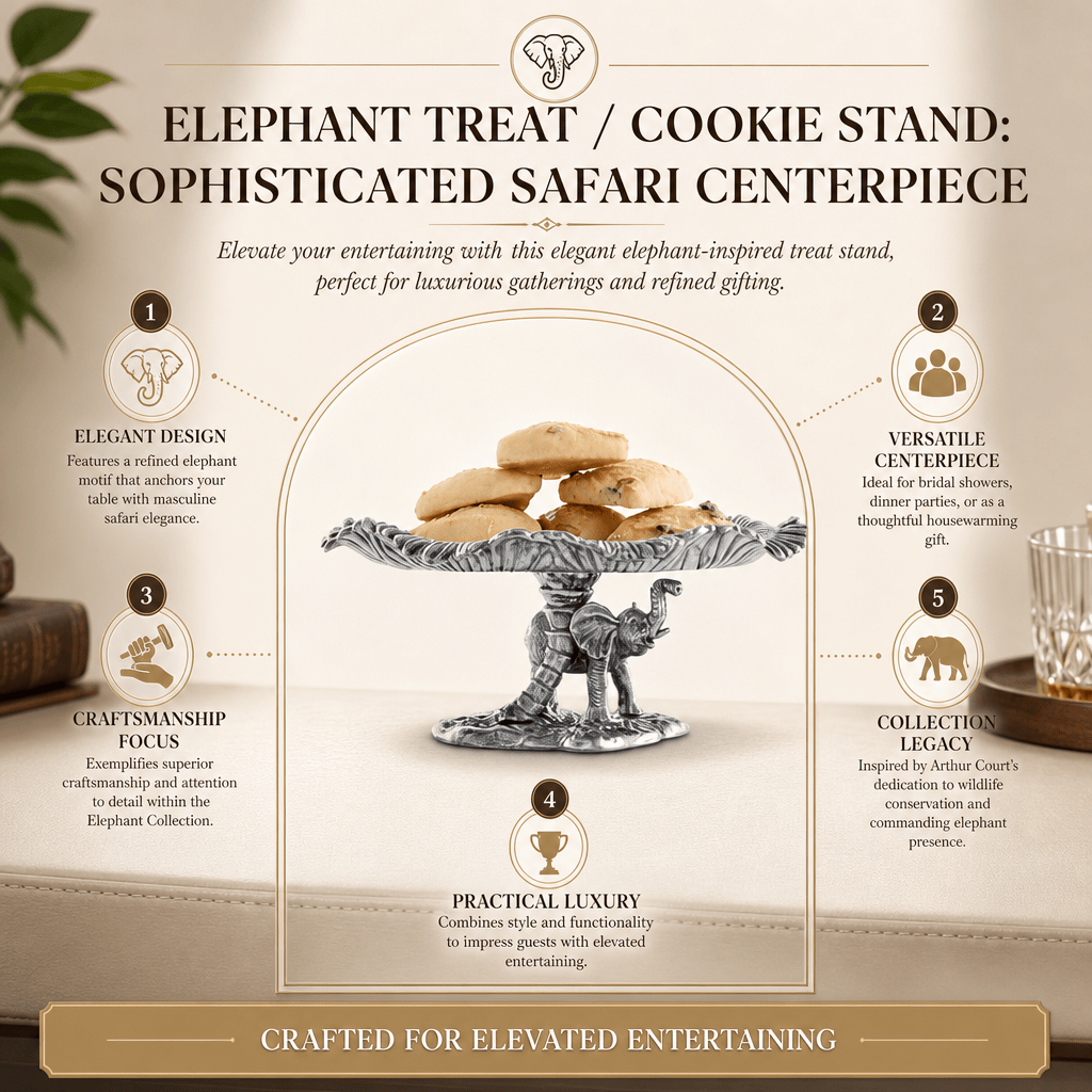 Arthur Court Elephant Elephant Treat / Cookie Stand