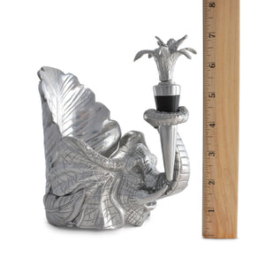 Arthur Court Elephant Elephant Wine Coaster and Stopper Set