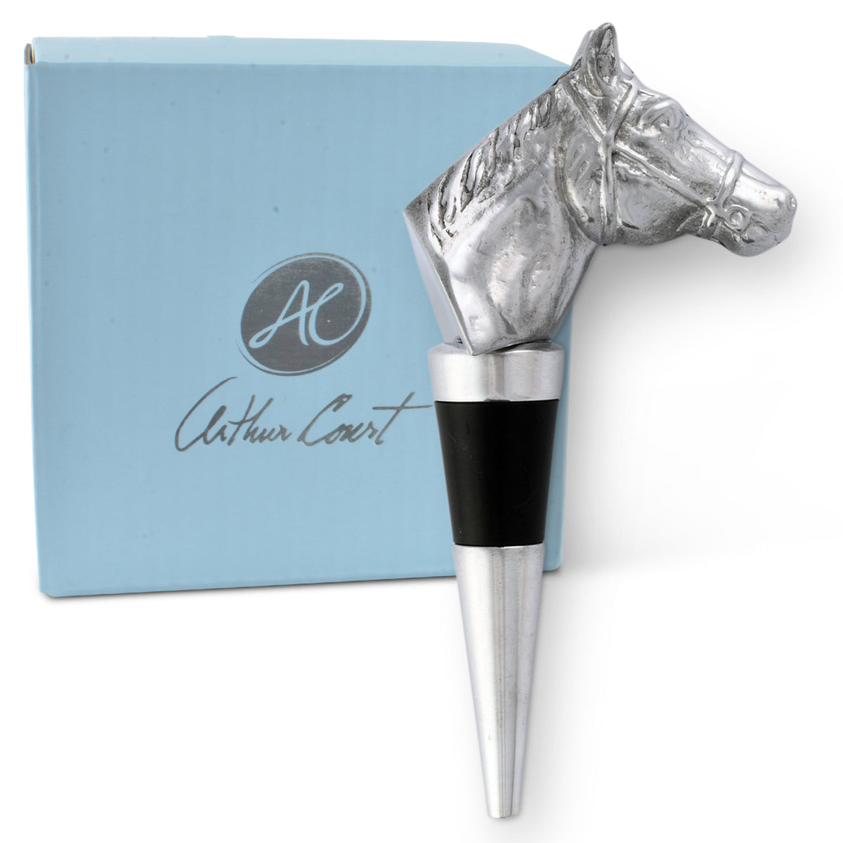 Arthur Court Equestrian Bottle Stopper - Horse Head