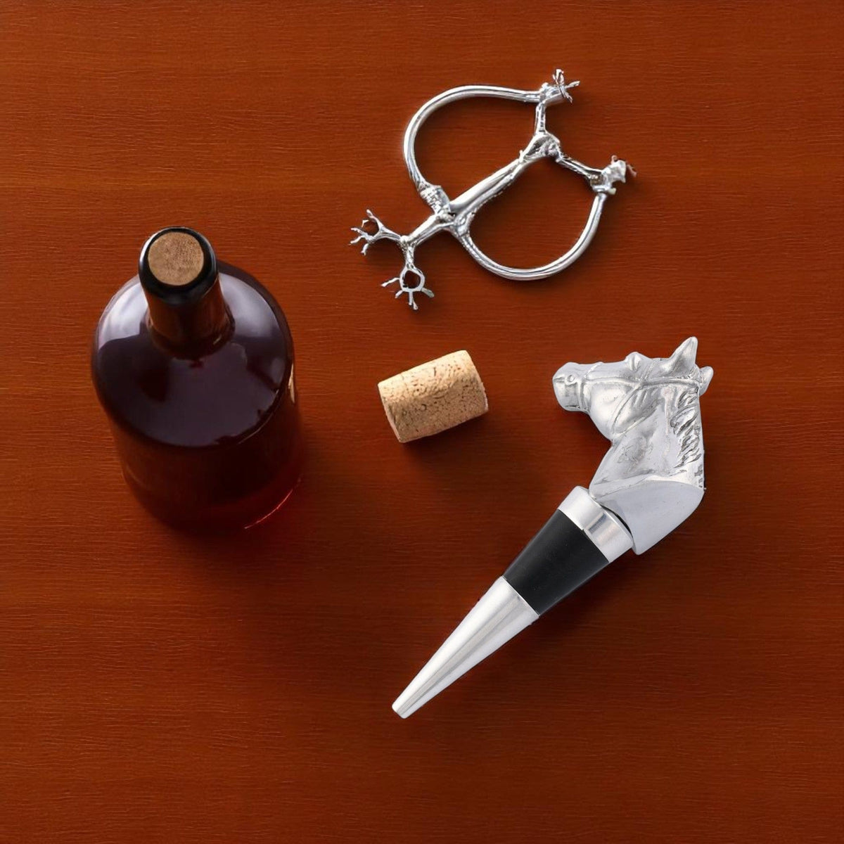 Arthur Court Equestrian Bottle Stopper - Horse Head
