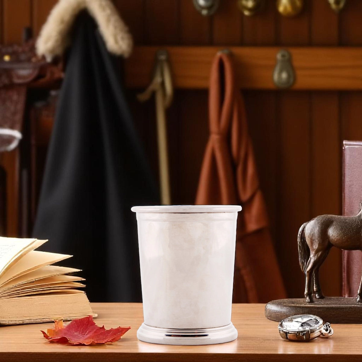 Arthur Court Equestrian Engravable Stainless Steel Cup