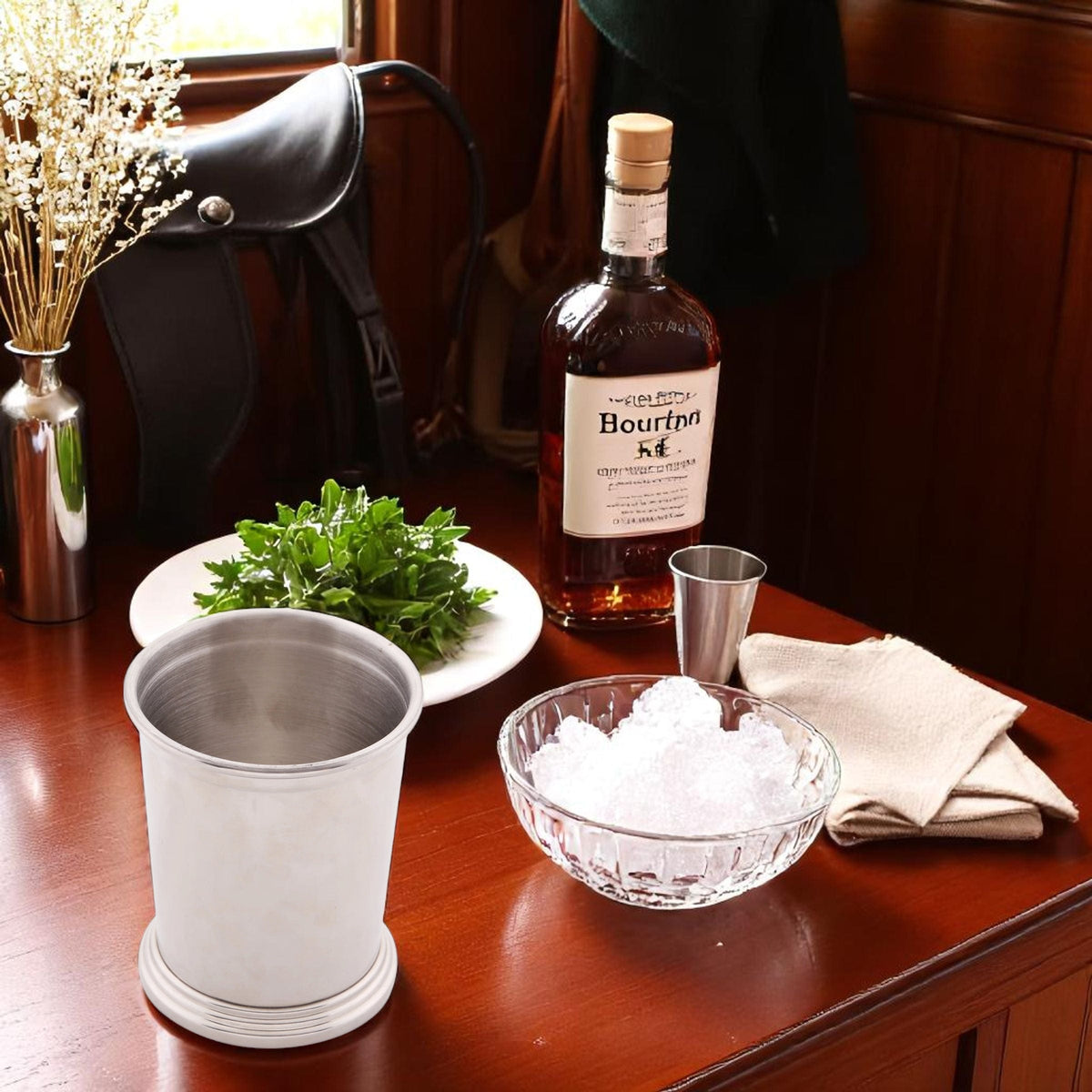 Arthur Court Equestrian Engravable Stainless Steel Cup