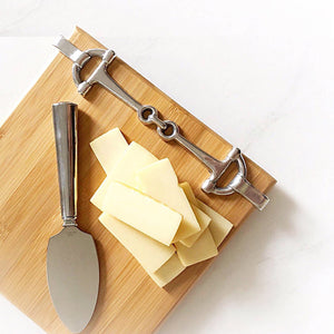Arthur Court Equestrian Equestrian Bamboo Cheese Set