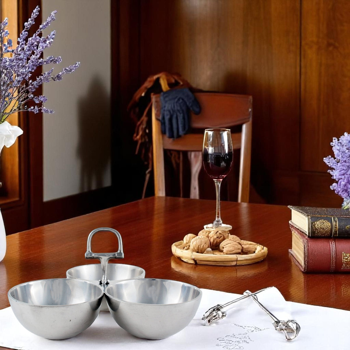 Arthur Court Equestrian Equestrian Bit 3 Nut Bowl