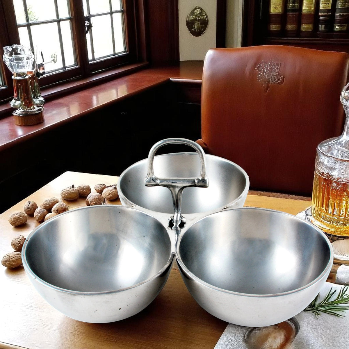 Arthur Court Equestrian Equestrian Bit 3 Nut Bowl