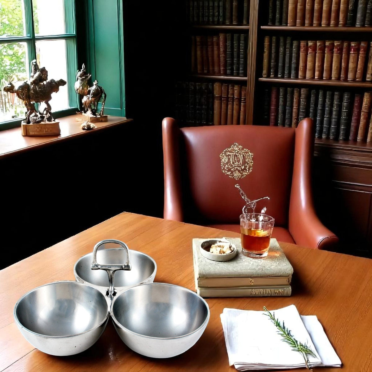 Arthur Court Equestrian Equestrian Bit 3 Nut Bowl