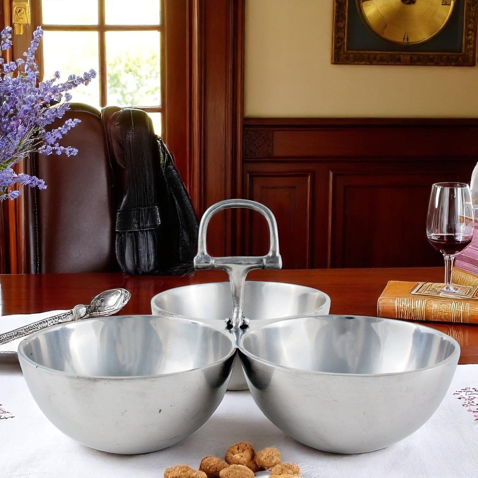 Arthur Court Equestrian Equestrian Bit 3 Nut Bowl