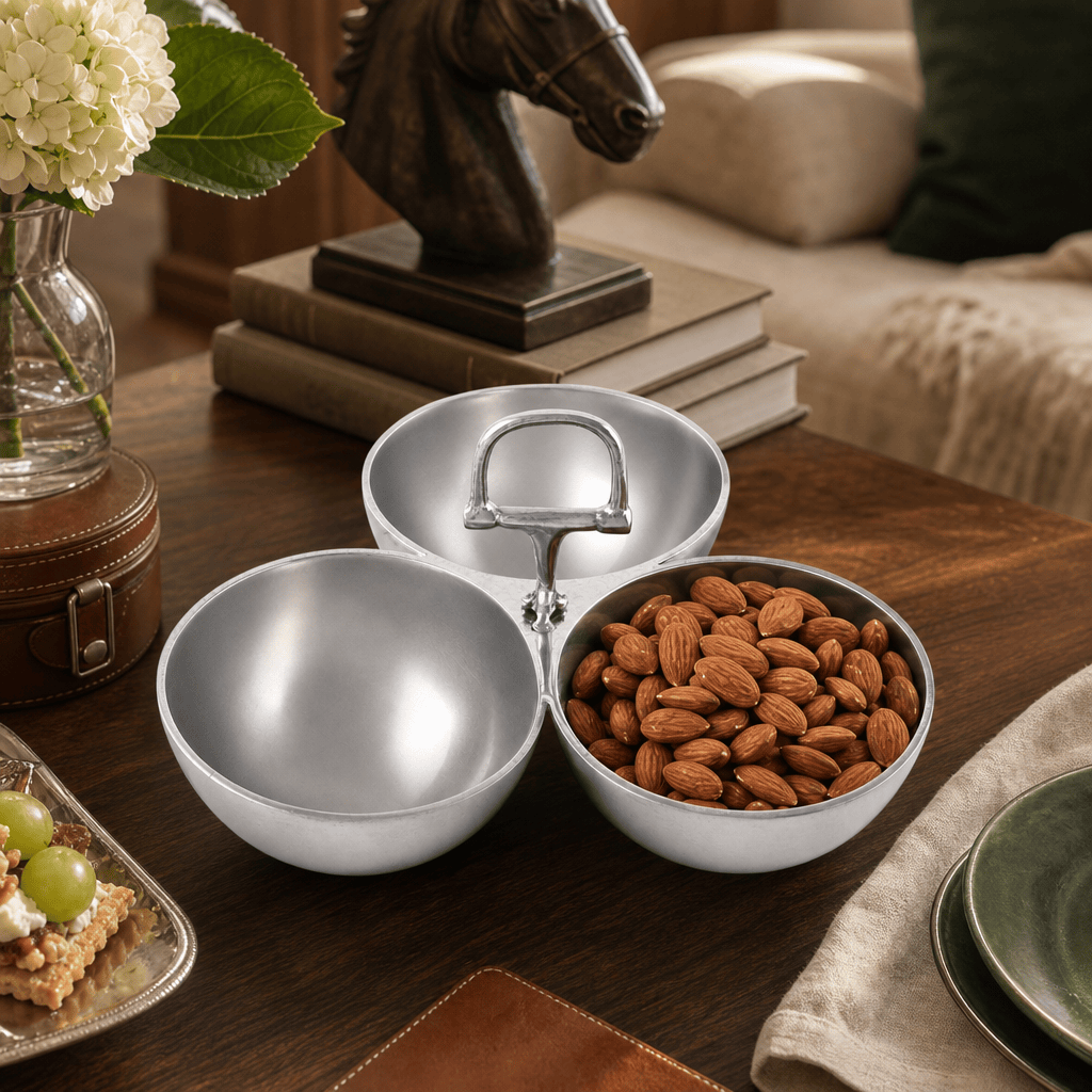 Arthur Court Equestrian Equestrian Bit 3 Nut Bowl
