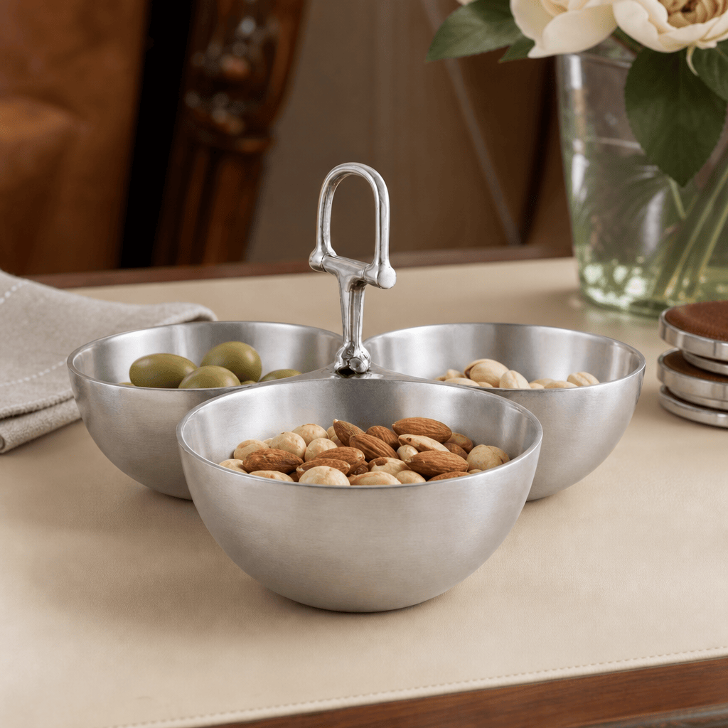 Arthur Court Equestrian Equestrian Bit 3 Nut Bowl