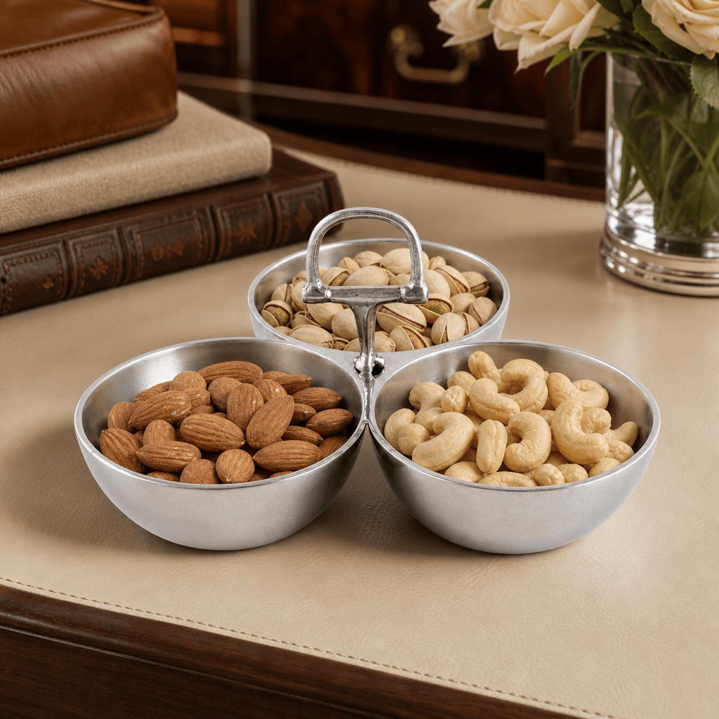 Arthur Court Equestrian Equestrian Bit 3 Nut Bowl