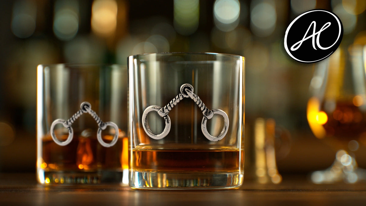 Arthur Court Equestrian Equestrian Bit Bar Glasses Set of 4