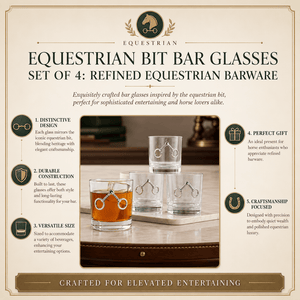 Arthur Court Equestrian Equestrian Bit Bar Glasses Set of 4