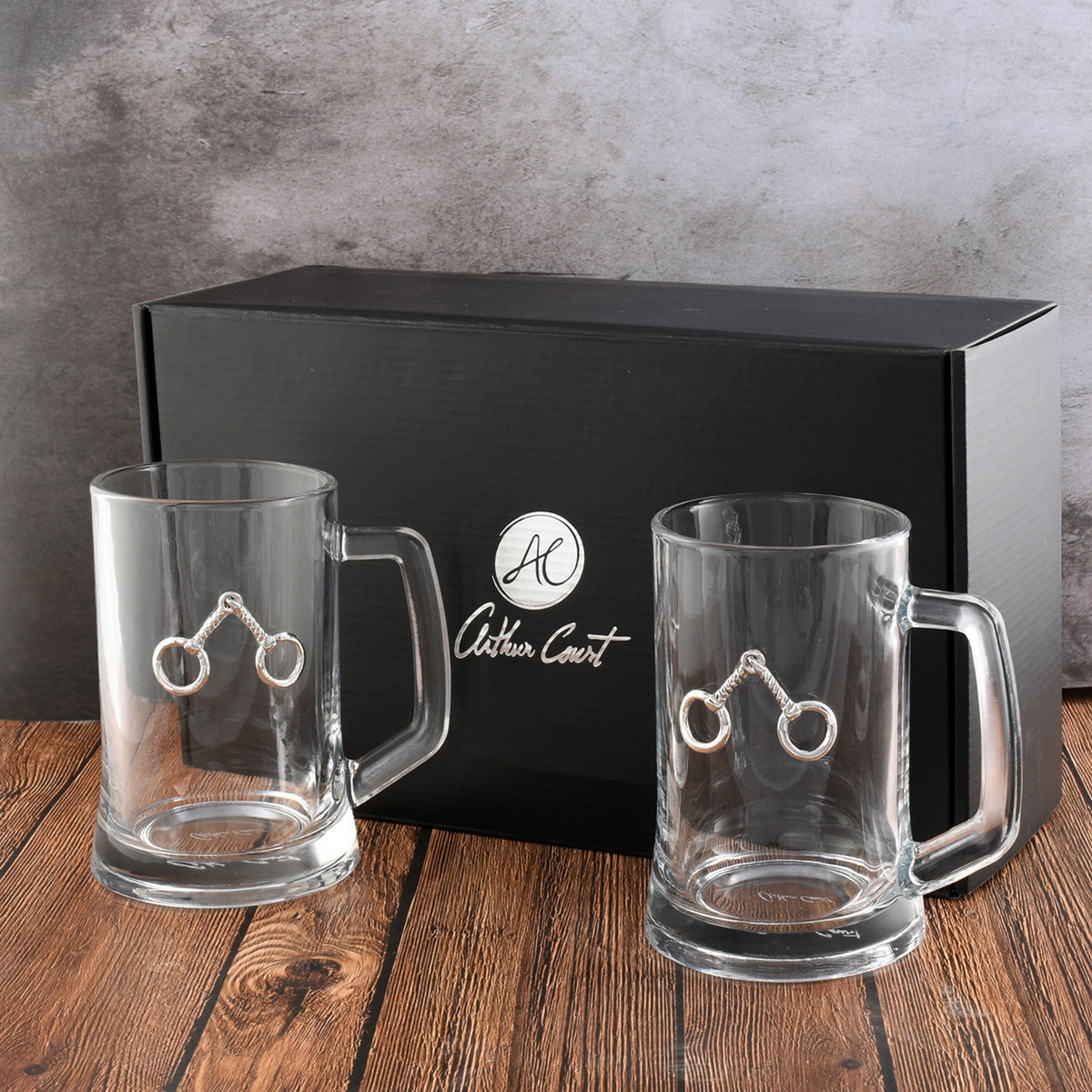 Arthur Court Equestrian Equestrian Bit Beer Mugs - Set of 2
