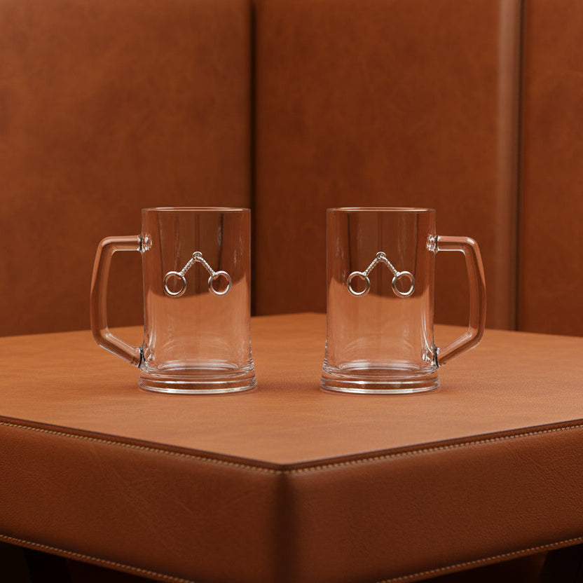 Arthur Court Equestrian Equestrian Bit Beer Mugs - Set of 2