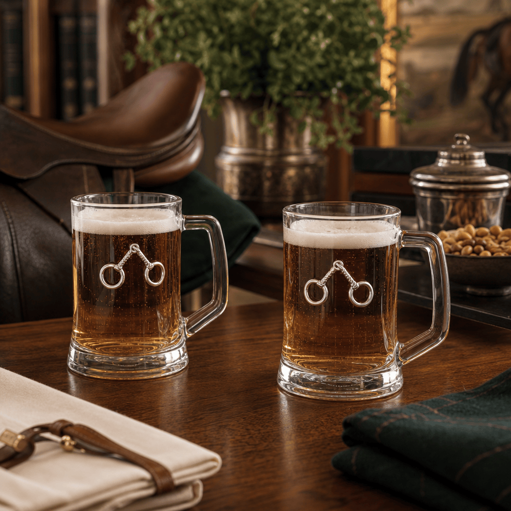 Arthur Court Equestrian Equestrian Bit Beer Mugs - Set of 2
