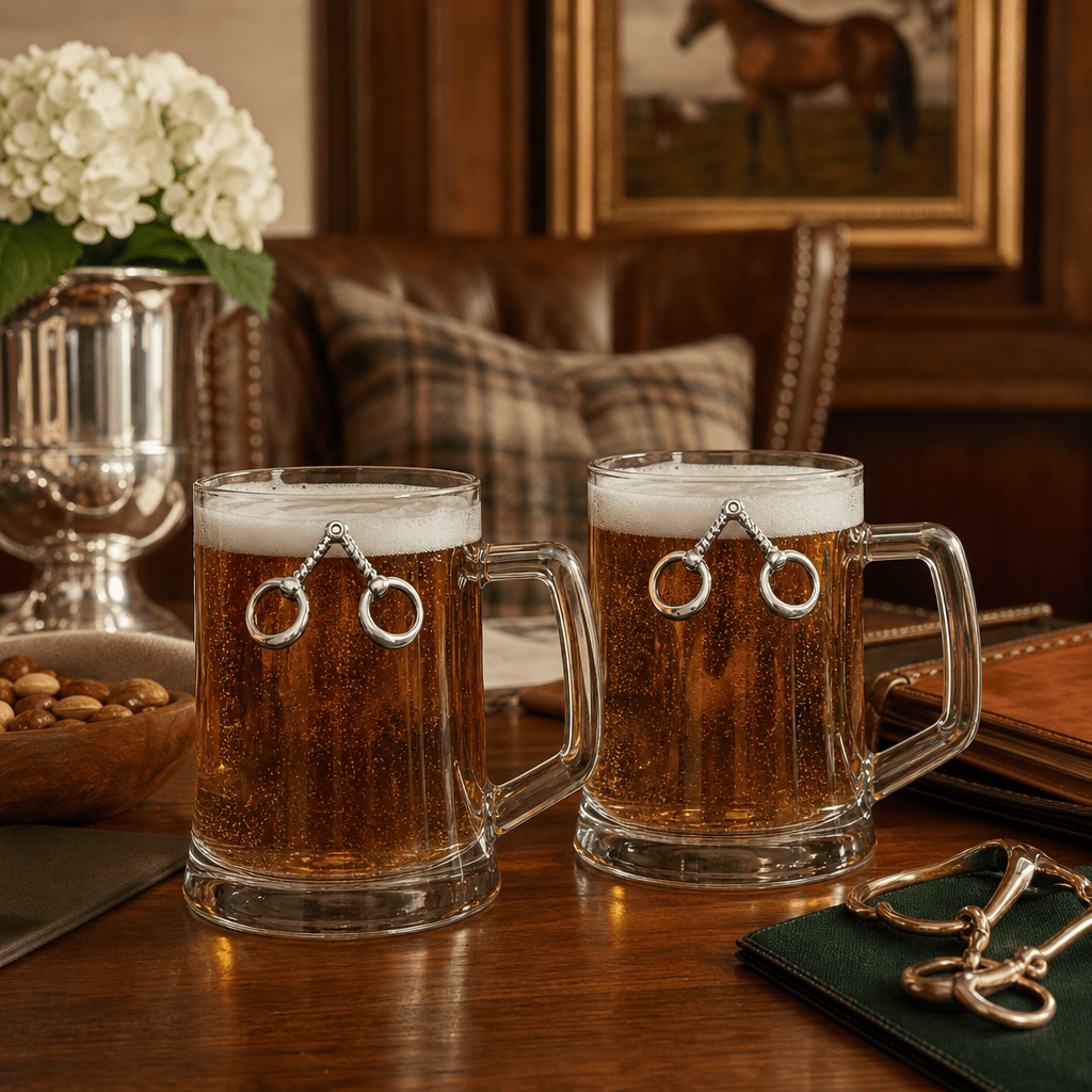 Arthur Court Equestrian Equestrian Bit Beer Mugs - Set of 2