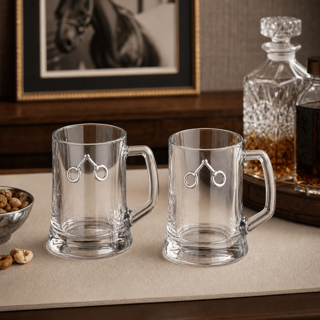 Arthur Court Equestrian Equestrian Bit Beer Mugs - Set of 2