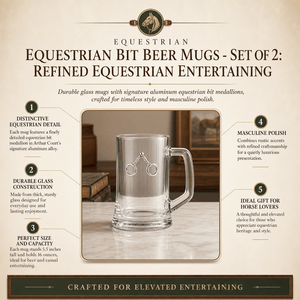 Arthur Court Equestrian Equestrian Bit Beer Mugs - Set of 2