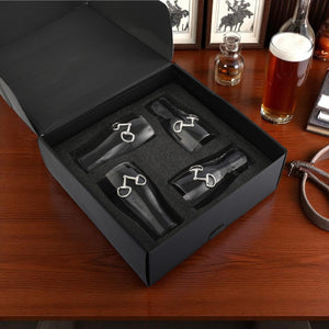 Arthur Court Equestrian Equestrian Bit Beer Pint Glasses - Set of 4