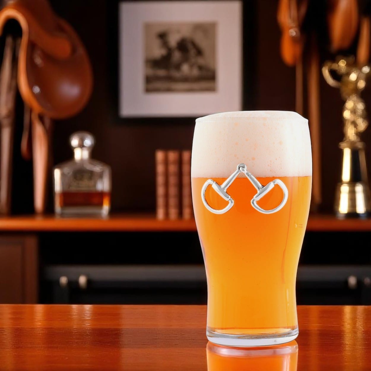 Arthur Court Equestrian Equestrian Bit Beer Pint Glasses - Set of 4