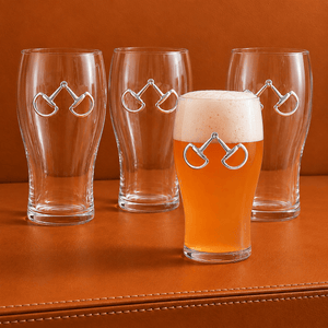 Arthur Court Equestrian Equestrian Bit Beer Pint Glasses - Set of 4