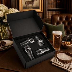 Arthur Court Equestrian Equestrian Bit Beer Pint Glasses - Set of 4
