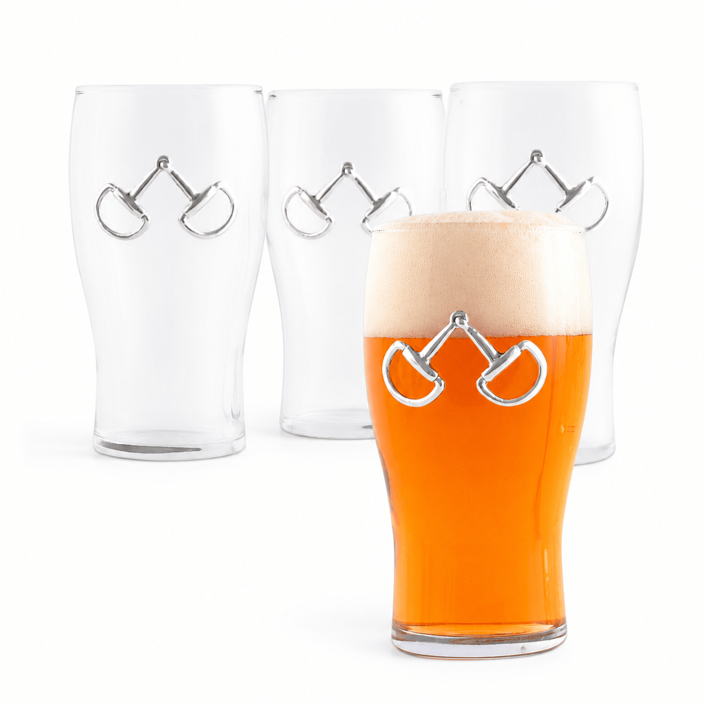 Arthur Court Equestrian Equestrian Bit Beer Pint Glasses - Set of 4