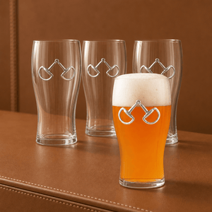 Arthur Court Equestrian Equestrian Bit Beer Pint Glasses - Set of 4