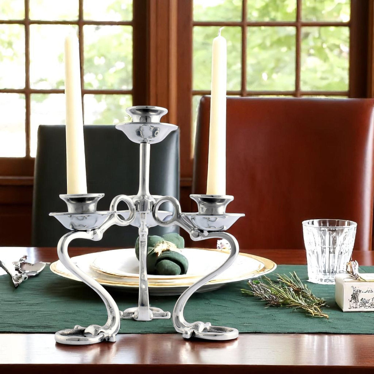 Arthur Court Equestrian Equestrian Bit Four Light Candlestick