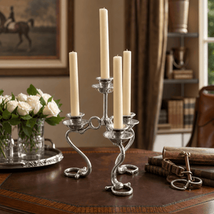Arthur Court Equestrian Equestrian Bit Four Light Candlestick