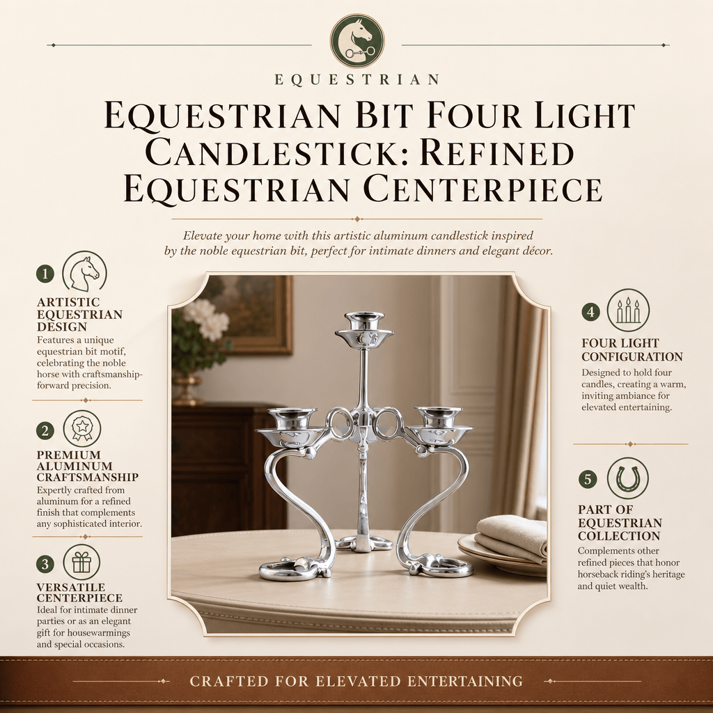 Arthur Court Equestrian Equestrian Bit Four Light Candlestick